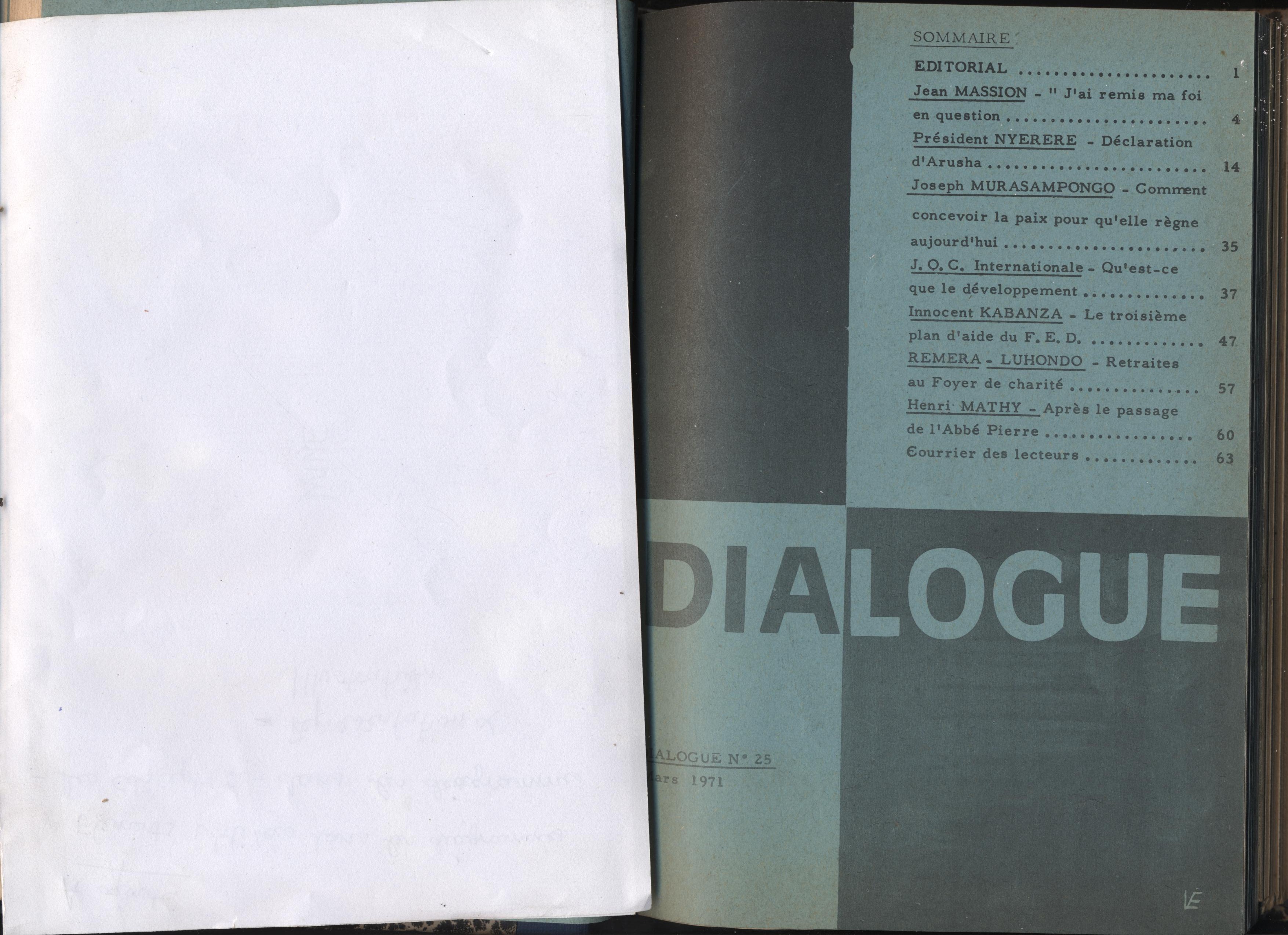 DIALOGUE NO.25